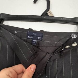 GAP Pinstripe Trousers - Black and Gray